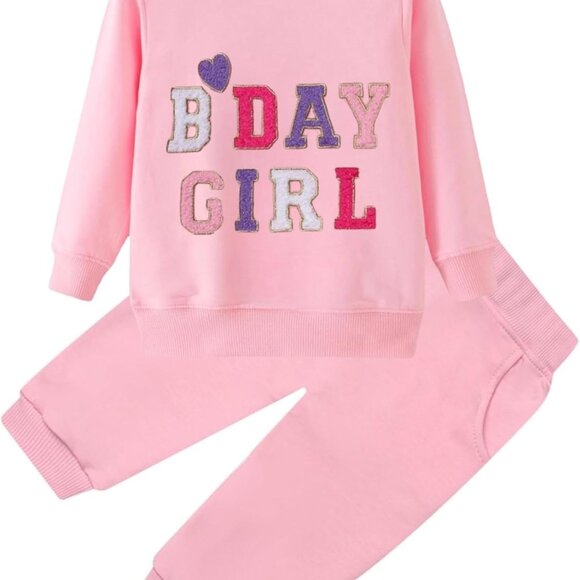Other - Cozy Fall Winter Outfit for Baby Girls: Long Sleeve Sweatshirt & Joggers, 6-12M